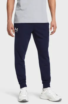 Мужские темно-синие спортивные брюки UA Rival Terry Jogger Синий XXL Under Armour 1380843-410