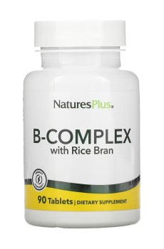 В-комплекс с рисовыми отрубями NaturesPlus B-Complex With Rice Bran, 90 таблеток