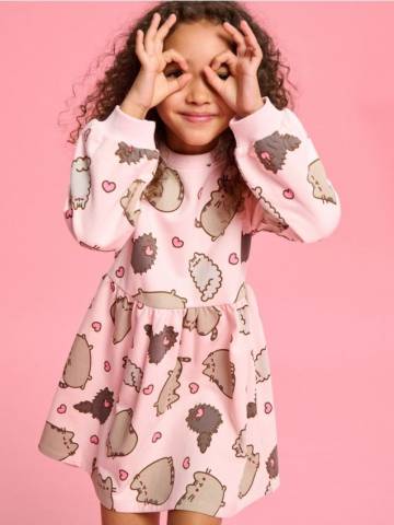 Трикотажна сукня Pusheen the cat - пастельний рожевий Трикотажна сукня Pusheen the cat - пастельний рожевий