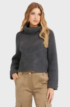 Женский серый свитер Серый XS Guess W3BR44.Z3962