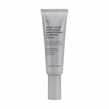 Ночной мультикислотный пилинг для лица Allies Of Skin Multi Acids & Retinoid Brightening Sleeping Facial с ретинолом, 50 мл Ночной мультикислотный пилинг для лица Allies Of Skin Multi Acids & Retinoid Brightening Sleeping Facial с ретинолом, 50 мл