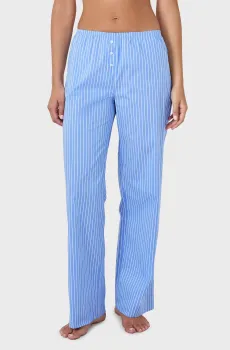 Женские голубые брюки в полоску SANTINO Голубой L Etam 6553505