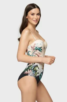 Женский бежевый купальник с узором Бежевый 38C MARC&ANDRE L2308-911-OB