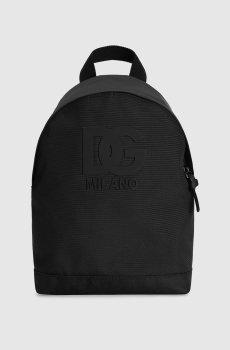 Детский черный рюкзак с монограммой DG