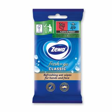 Влажные салфетки Zewa Fresh to Go Classic, 10 шт Влажные салфетки Zewa Fresh to Go Classic, 10 шт