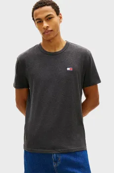 Мужская черная футболка REG BADGE Черный L Tommy Jeans DM0DM22667
