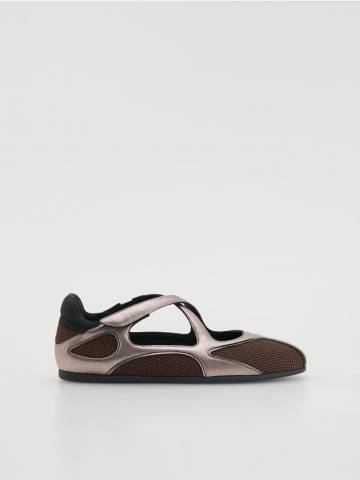 Reserved - LADIES` BALLERINAS - темно коричневий - 029IJ-89X