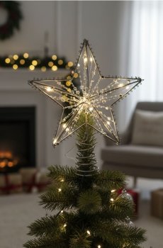 Світна різдвяна зірка - срібний