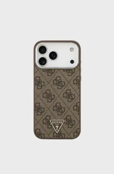 Коричневый чехол для телефона iPhone 17 Pro Max с узором Коричневый ONESIZE Guess GUHMP.17XP4TSRCMW;LOGO BROWN