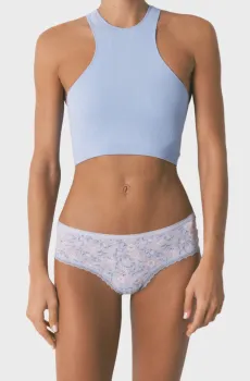 Женские голубые трусики с узором Голубой M womensecret 873036