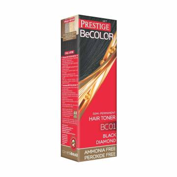 Безаммиачный оттеночный бальзам для волос Vips Prestige BeColor Semi-Permanent Hair Toner BC01 Черный бриллиант, 100 мл Безаммиачный оттеночный бальзам для волос Vips Prestige BeColor Semi-Permanent Hair Toner BC01 Черный бриллиант, 100 мл