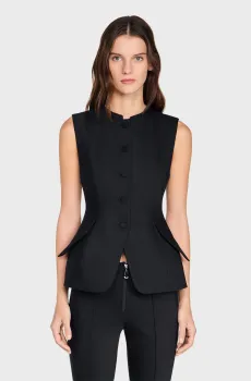 Женский черный жилет Черный 36 Sandro SFPVE01279_Black
