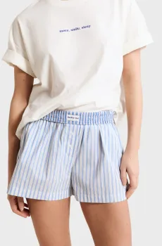 Женские голубые шорты в полоску ATLAS Голубой XS Etam 6557710