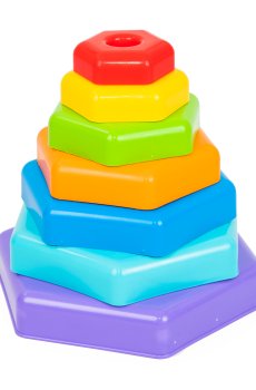 Развивающая игрушка Tigres Радужная пирамидка, 7 элементов, от 1 года (39354)