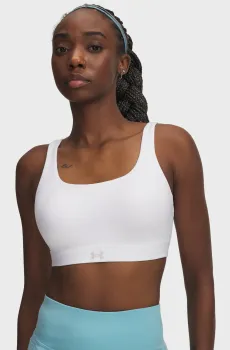 Женский белый топ UA Effortless High Bra Белый XS (D-DD) Under Armour 6011263-100
