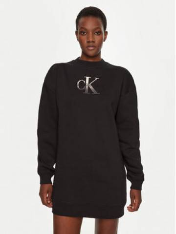 Calvin Klein Jeans Трикотажна сукня J20J224834 Чорний Relaxed Fit Calvin Klein Jeans Трикотажна сукня J20J224834 Чорний Relaxed Fit