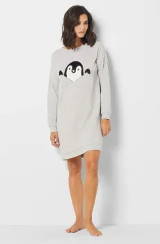 Женская серая ночная рубашка NOAH Серый S Etam 6542654