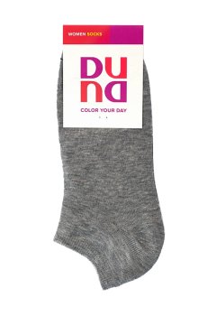 Носки женские Duna 307 укороченные, серые, размер 23-25