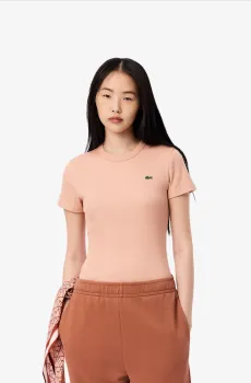 Женская розовая футболка Розовый 42 Lacoste TF5538ZIH