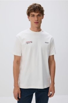Reserved - Комфортна футболка з принтом - кремовий - 517EX-01X