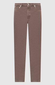 Коричневые джинсы с патчем логотипа