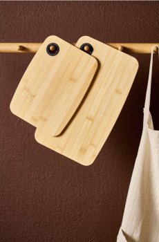 Набір з 2 бамбукових дощок для нарізання - бежевий