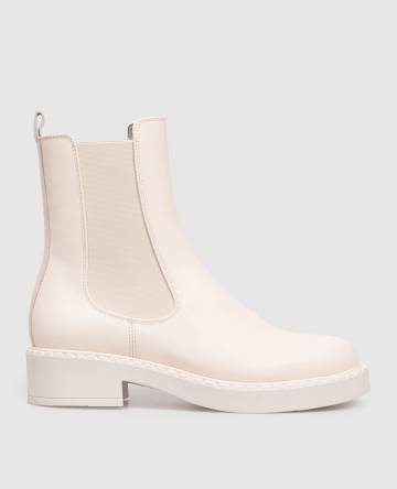 Белые кожаные челси