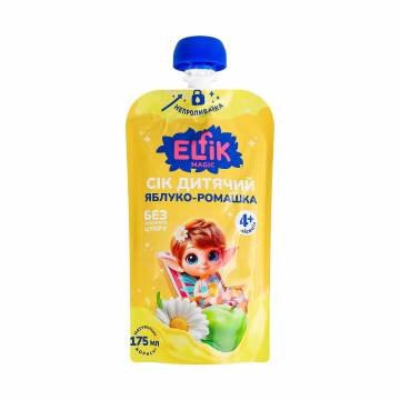 Сок детский Elfik Magic Яблоко-ромашка, без добавленного сахара, от 4 месяцев, 175 мл Сок детский Elfik Magic Яблоко-ромашка, без добавленного сахара, от 4 месяцев, 175 мл