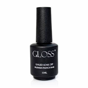 База для гель-лака Gloss Premium French Base UV/LED Soak Off, Silver Pearl, 11 мл База для гель-лака Gloss Premium French Base UV/LED Soak Off, Silver Pearl, 11 мл
