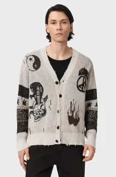 Мужской белый кардиган BRAM Белый L AllSaints M004KF