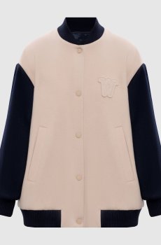 Бежевый бомбер DELLISSE из шерсти