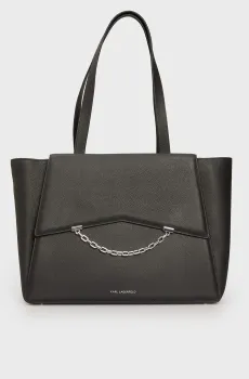 Женская черная кожаная сумка Черный ONESIZE Karl Lagerfeld 246W3001
