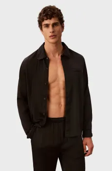 Мужская черная рубашка SHINE Черный M Calvin Klein LV00NM3064