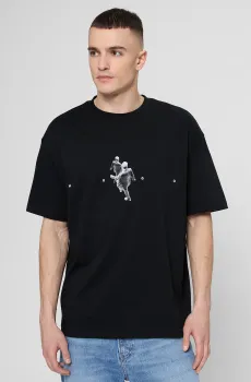 Мужская черная футболка Черный XS HUGO 50553337;001