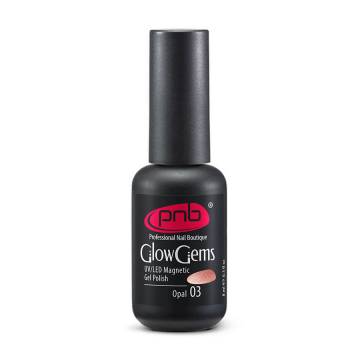 Магнитный гель-лак PNB Magnetic Gel Polish Glow Gems UV/LED 03 Opal, 8 мл Магнитный гель-лак PNB Magnetic Gel Polish Glow Gems UV/LED 03 Opal, 8 мл