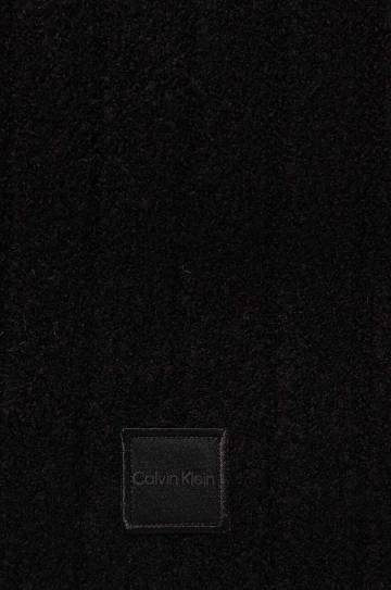 Шарф с примесью шерсти Calvin Klein цвет чёрный однотонный K60K612608 Шарф с примесью шерсти Calvin Klein цвет чёрный однотонный K60K612608