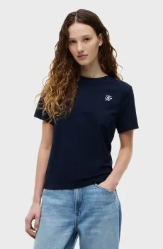 Женская темно-синяя футболка SCRIPT REG Синий XS Tommy Hilfiger WW0WW49941