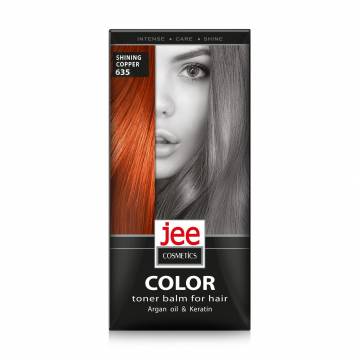 Тонирующий бальзам для волос Jee Cosmetics Color Toner Balm 635 Shinning Copper, 30 мл Тонирующий бальзам для волос Jee Cosmetics Color Toner Balm 635 Shinning Copper, 30 мл