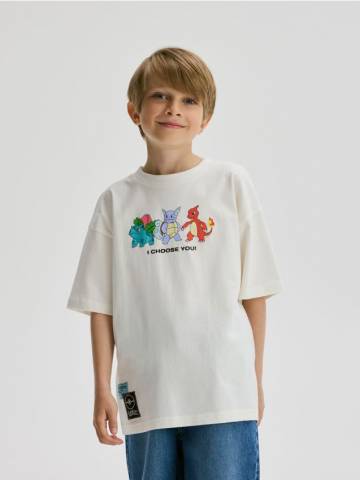 Reserved - Футболка Pokémon - кремовий - 933EG-01X Reserved - Футболка Pokémon - кремовий - 933EG-01X