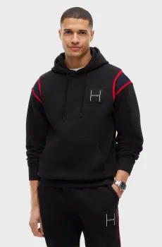 Мужское черное худи RWB PIQUE H BAGDE REG HOODIE Черный M Tommy Hilfiger MW0MW44956