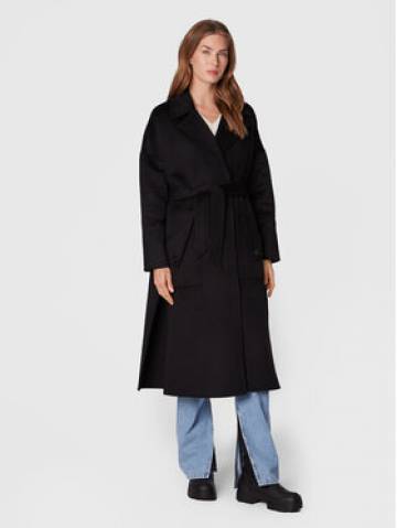 Silvian Heach Вовняне пальто PGA22199CP Чорний Oversize Silvian Heach Вовняне пальто PGA22199CP Чорний Oversize