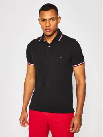 Tommy Hilfiger Поло MW0MW13080 Чорний Slim Fit Tommy Hilfiger Поло MW0MW13080 Чорний Slim Fit