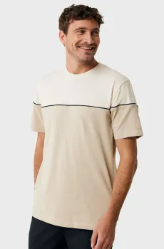 Мужская бежевая футболка Colorblock t-shirt regular fit Бежевый S Mexx MF007801851M