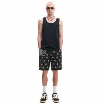 Cropp - Шорти із суцільним принтом - чорний Cropp - Шорти із суцільним принтом - чорний