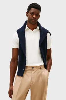 Мужское белое поло HIDDEN Белый S Tommy Hilfiger MW0MW41611