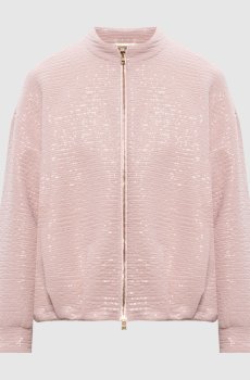 Розовая куртка с пайетками