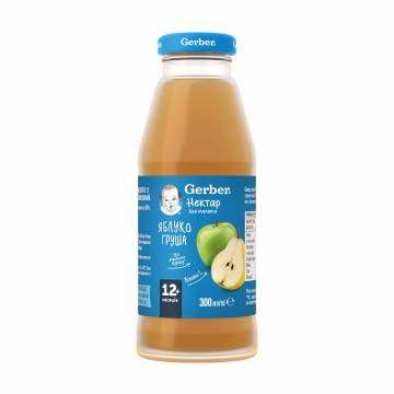 Детский нектар Gerber Яблоко-груша, с 1 года, 300 мл Детский нектар Gerber Яблоко-груша, с 1 года, 300 мл