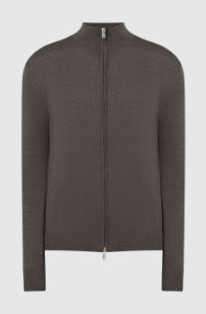 Коричневый кардиган из шерсти