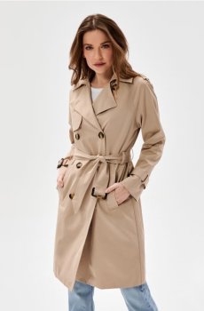 Подовжене пальто - бежевий