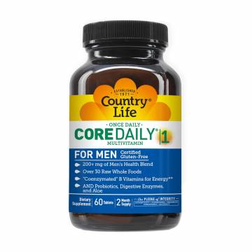 Мультивитамины для мужчин Country Life Core Daily-1 for Men Multivitamins, 60 таблеток